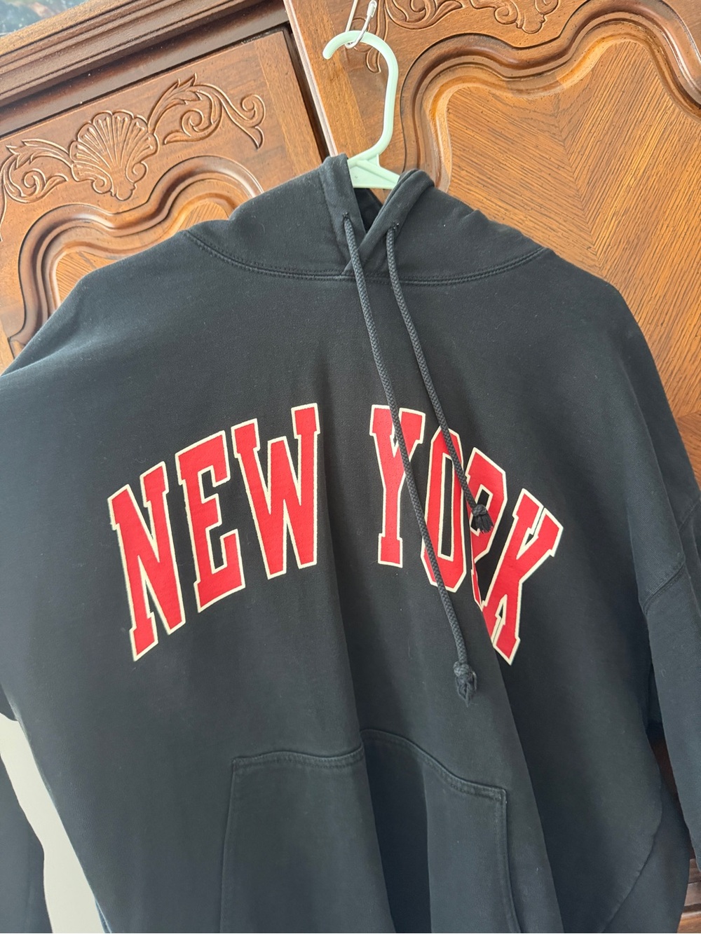 John Galt Black "New York" Graphic Hoodie